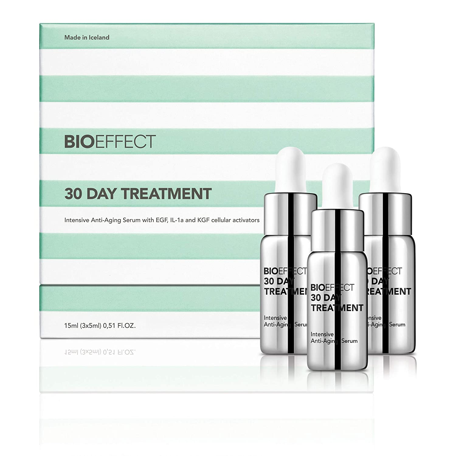 BIOEFFECT 30 Day Anti-Aging Treatment for Face and Neck with Plant Based EGF, Hydrating, Anti Wrinkle, Collagen Boosting, Pore Minimizer Facial Serum